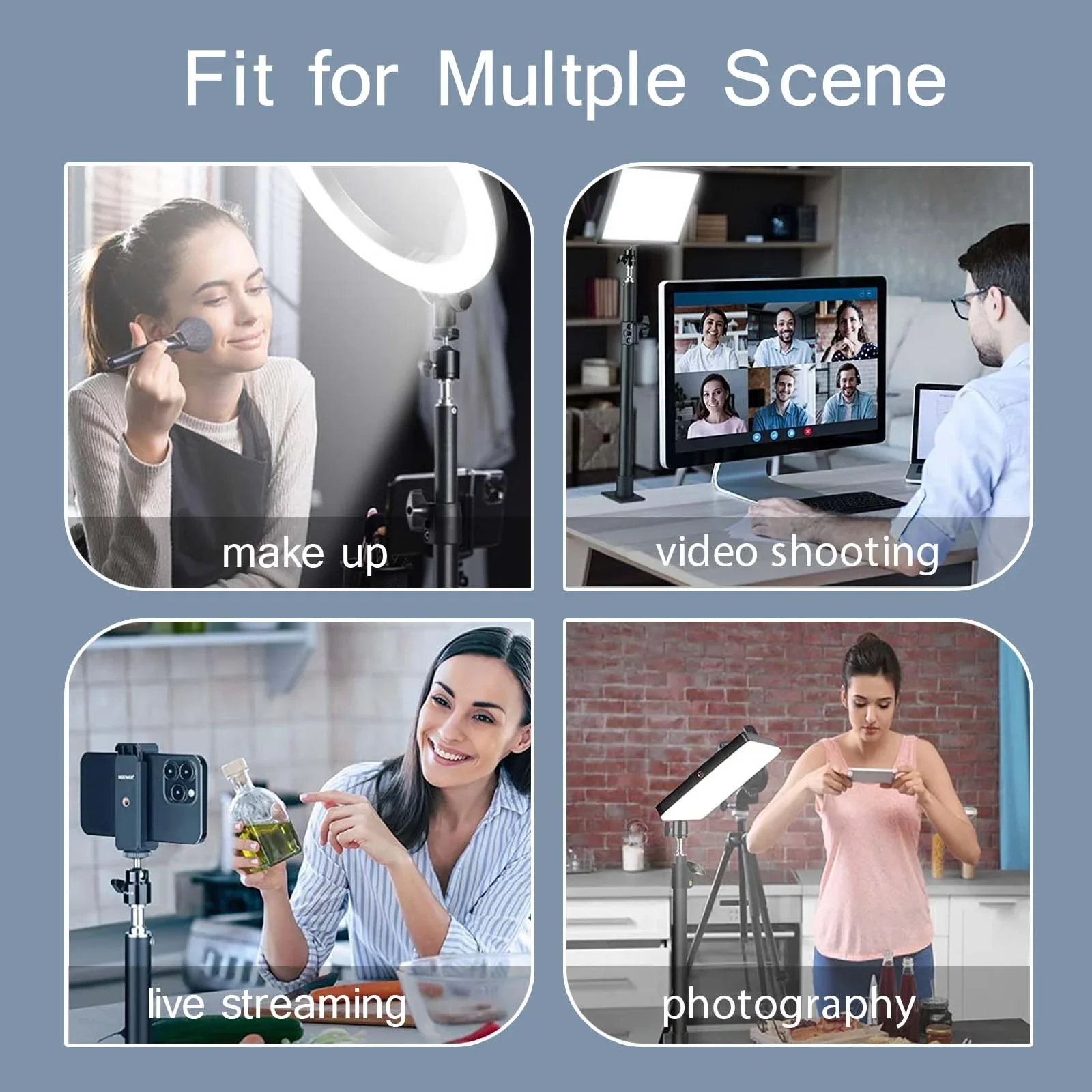 Desk Mount Stand DSLR Camera C Clamp Light Stand Photographic Light Boom With Ball Head for Phone Video Ring Zoom
