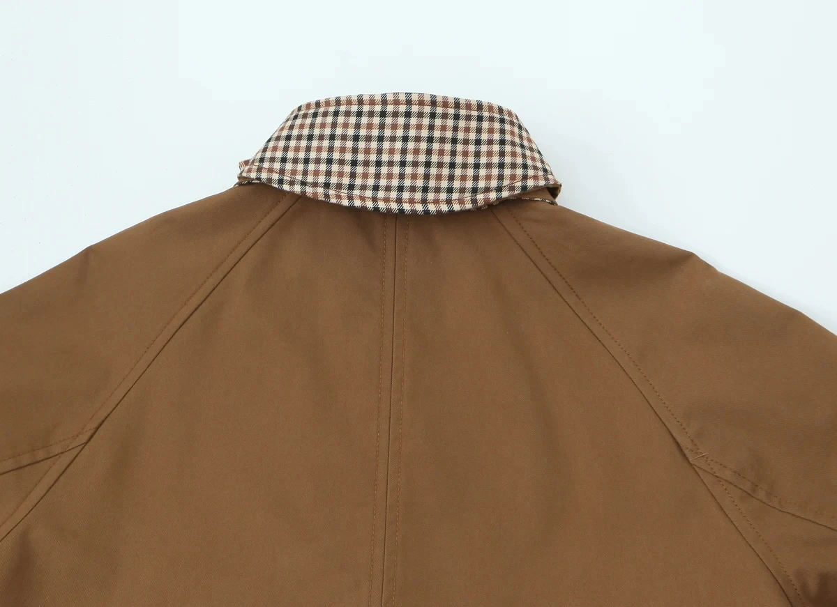 KONDALA Urban Vintage Trenchcoat Damen Herbst Winter Braun Reversible Wear Langer Mantel 2025, modischer, eleganter Damenmantel für den Pendelverkehr – Detail 11