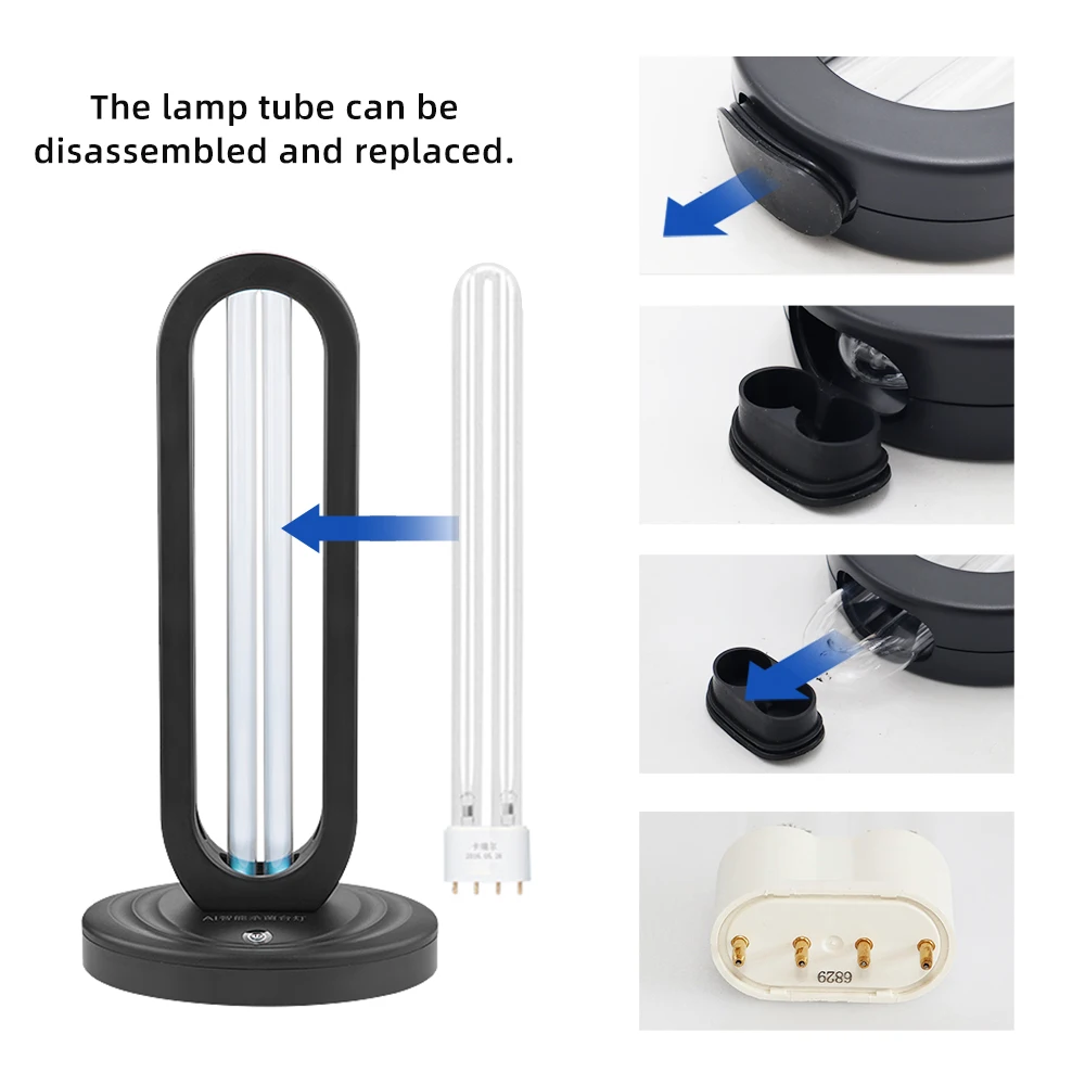 220V 38W Ultraviolet Sterilizing Lamp UVC 254nm Quartz Germicidal UV Disinfection Light