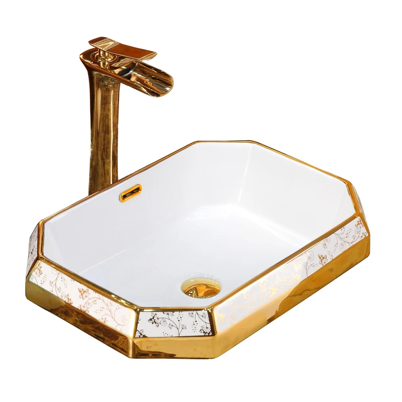 

Semi embedded European style ceramic oval washbasin