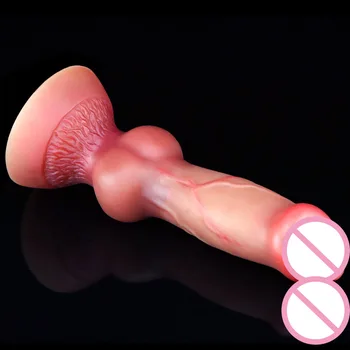 Animal Penis Liquid Silicone Realistic Dildo for Women Masturbation Sex Toys Anal Dildo Soft Dog Dildo Sex Toys Women Penis 5