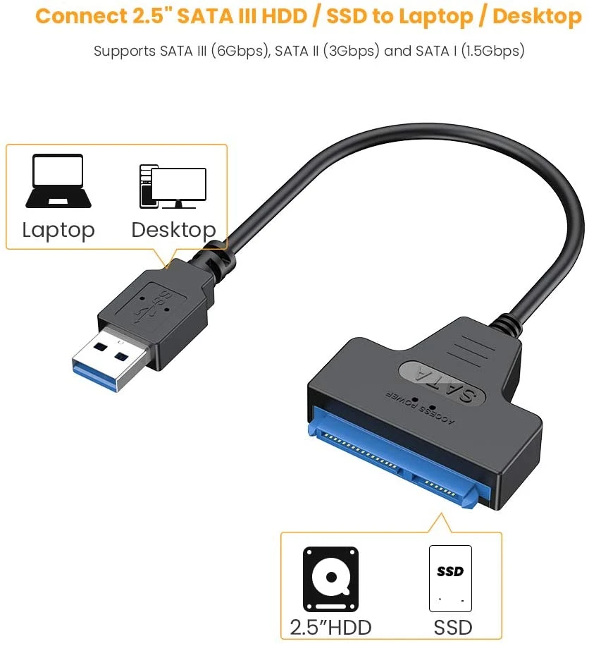 Usb3.0 Sata To Usb Cable Usb 3.0 To Sata Iii Hard Disk Adapter