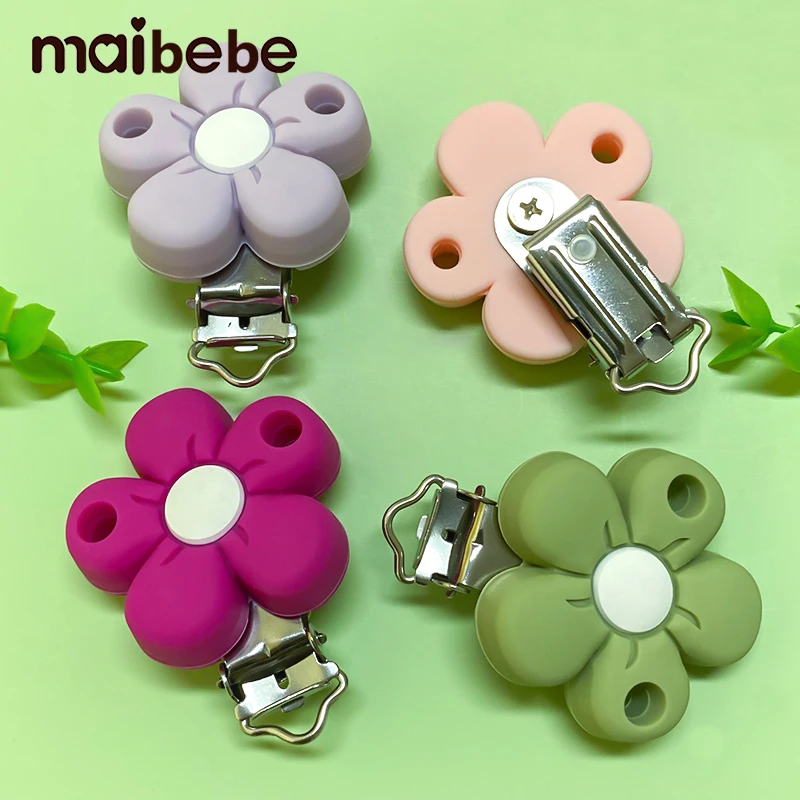 Pacifier Clip 3/10pcs Silicone New Pacifier Clip Flower BPA Free DIY Baby Teething Teether Necklace Bead Molar Accessories Dummy Holder Clip sensory chew necklaces silicone teething beads silicone teething toys teething toys baby teething toys pacifier clips silicone teether silicone beads