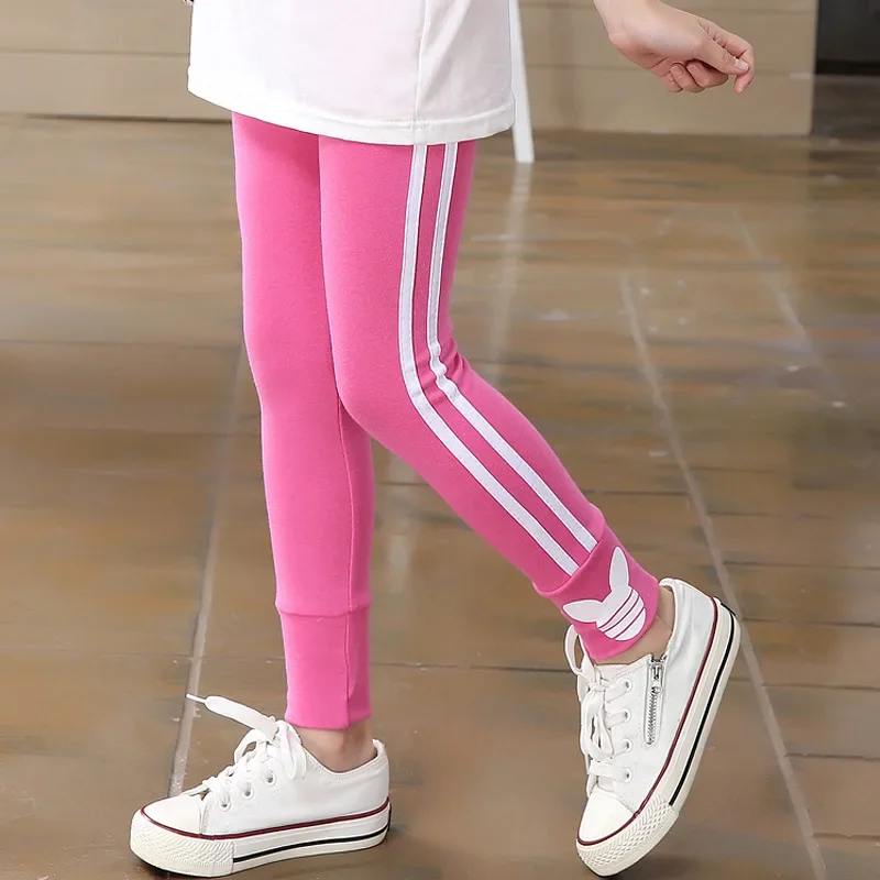 Girls Pants Girls Trousers Kids Pants Spring Autumn Girls Leggings Side Stripe Children Skinny