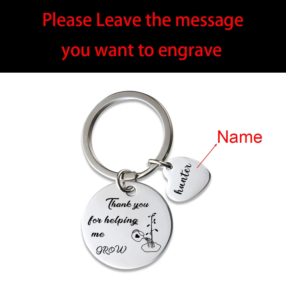 Key Ing, Thank You Fo Helping Me Gow, Teache Gift