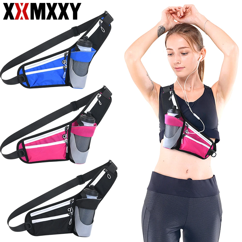 1PC Fanny Pack with Water Bottle Holder Crossbody Bag with Extension Strap Running Belt Hydration Waist Pack for Walking Running