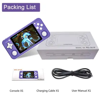 ANBERNIC RG351P Retro Handheld Game Console Open Source Linux System 3.5 inch IPS 320*480 Screen RK3326 1.5GHz 3500mAh Battery 6