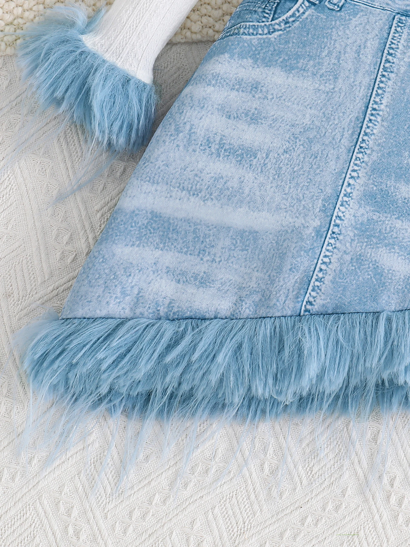 2-Piece Set- Blue Denim-Style Dress 6