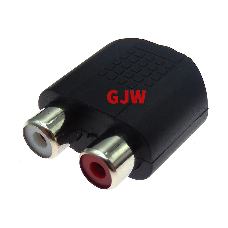 

1PCS 3.5mm Jack To 2 RCA Female to Female Audio Jack Connector Adapter