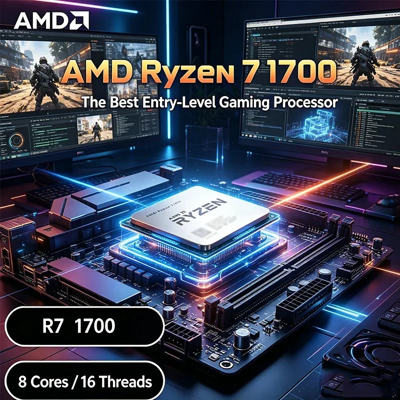 AMD Ryzen 7 1700 R7 1700 3.0GHz 8코어 16스레드 CPU 프로세서 65W YD1700BBM88AE 소켓 AM4 CPU (패키지 없음, 루즈 파이)