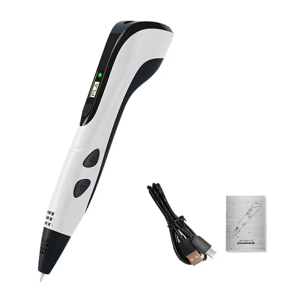 USB Rechargeable 3D Printing Pen with 12 Color Filaments - Creative Toy
