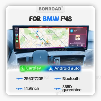 Radio Multimedia con Pantalla Táctil Inalámbrica CarPlay Android Auto de 14.9 Pulgadas para BMW X1 F48 X2 F49 NBT EVO con Navegación Estéreo 1