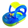Inflatable Baby Swim Ring Seat Floating Sun Shade Toddler Swim Circle Outdoor Swimming Pool Bathtub Beach Party Summer Water Toy 3
