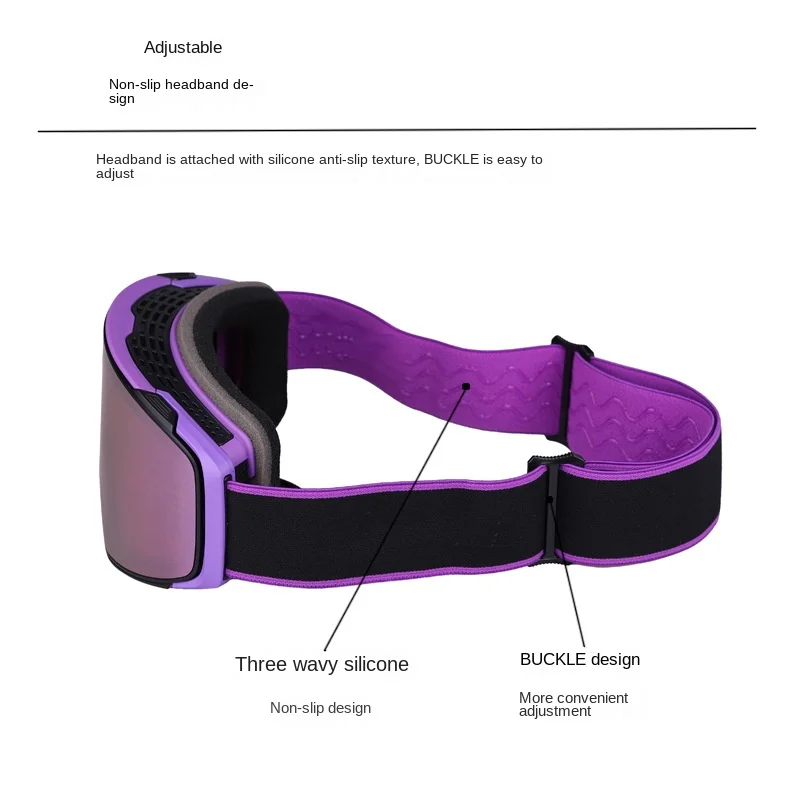 Ski Goggles Replacement Lens Doublelayer Antifog Cross