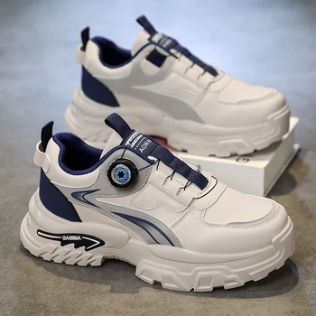 2025 Autumn New Men's Versatile High-Top Trendy Thick-Soled Running Shoes Breathable Casual Trendy Shoes 1
