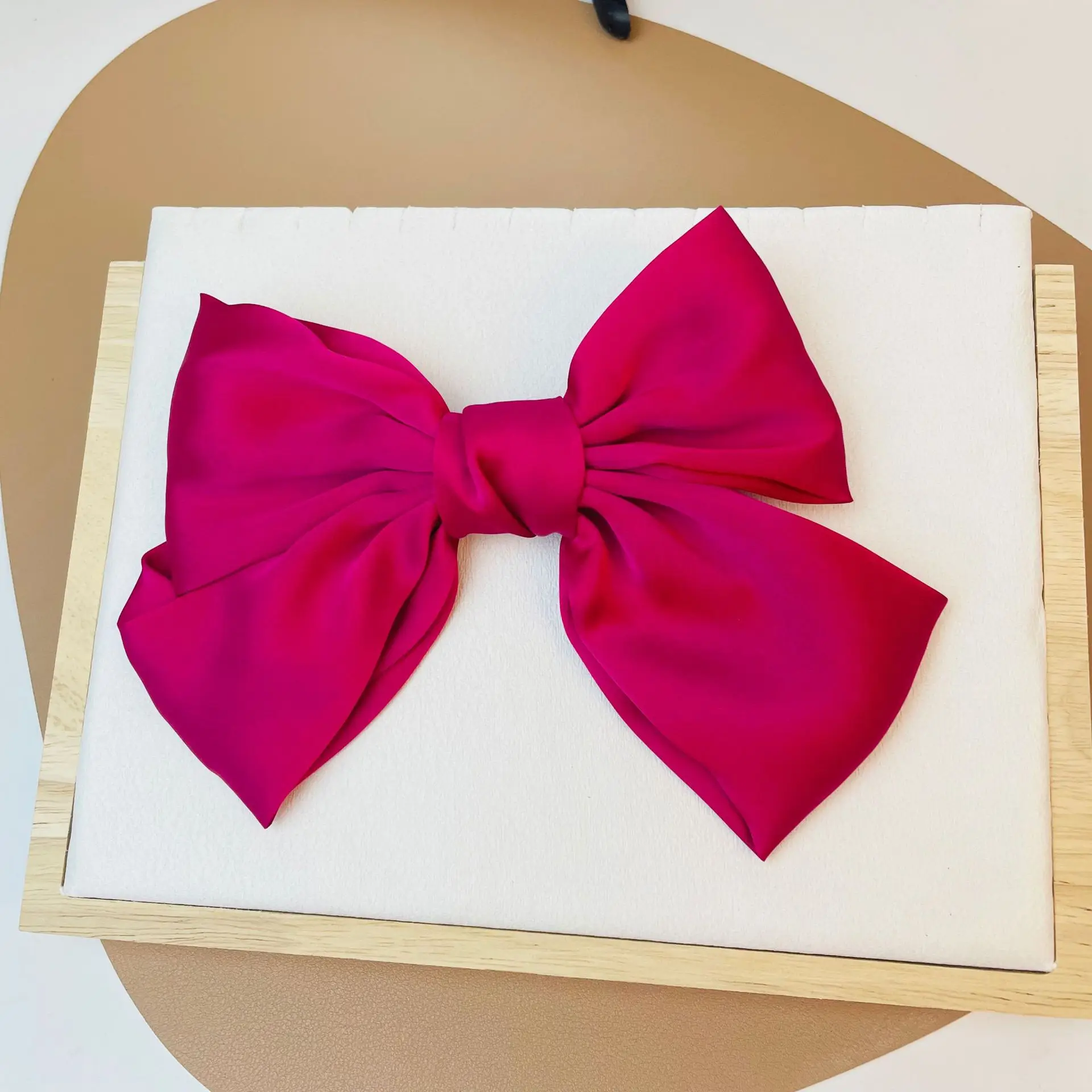 Elegant Satin Double-Layer Butterfly Bow Hair Clips - Trendy Hair Accessories
