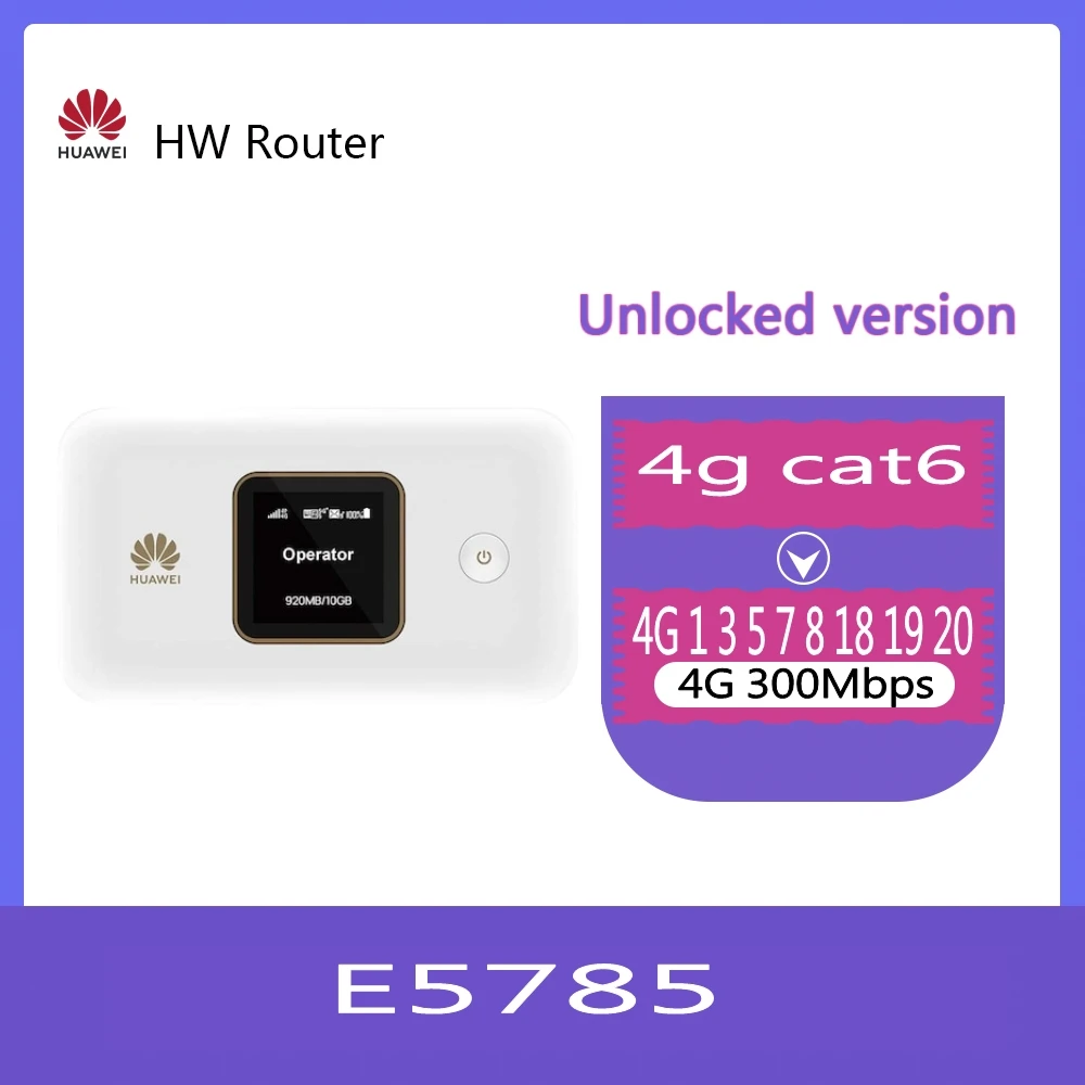 Unlocked Huawei E5785 E5785320 300Mbps 4G LTE Cat6 mobile WiFi router