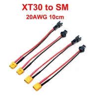 1pcs XT30/XT60 Deans ชายหญิงปลั๊ก SM Connector อะแดปเตอร์ชาร์จสายแปลงตะกั่ว 20AWG 10 ซม.สําหรับ RC แบตเตอรี่ 1
