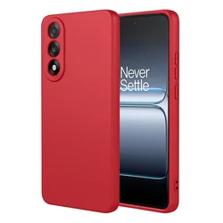 Enhanced Product Title: Premium Flexible Liquid Silicone Protective Case - Durable TPU Shell Cover for OnePlus Ace5Ultra (Red)