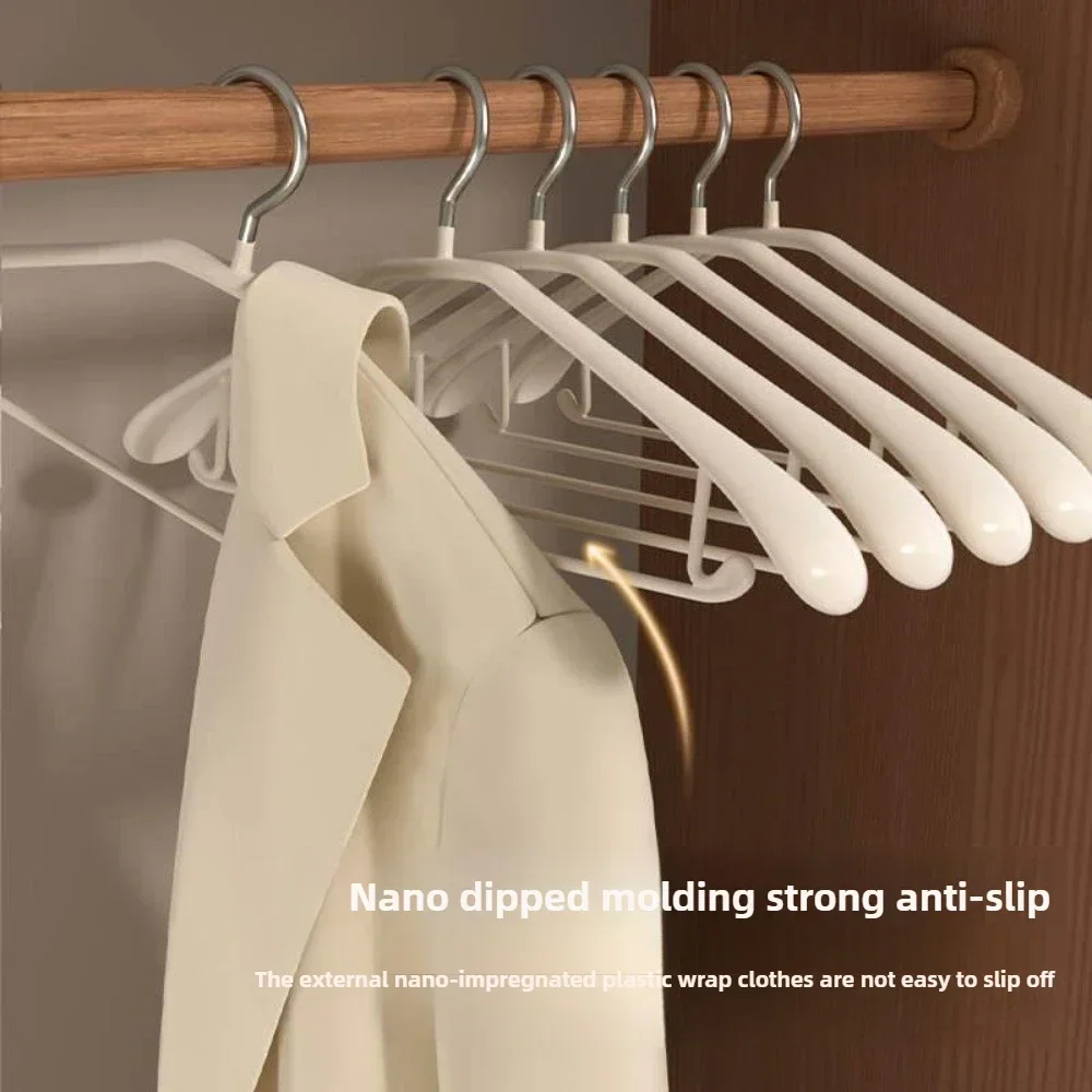 Wide Shoulder Seamless Hanger Anti Slip Strong Load Bearing Suitable For Dry And Wet Use For clothes hanger,storage hanger 3pcs/5pcs/10pcs/30pcs/50pcs