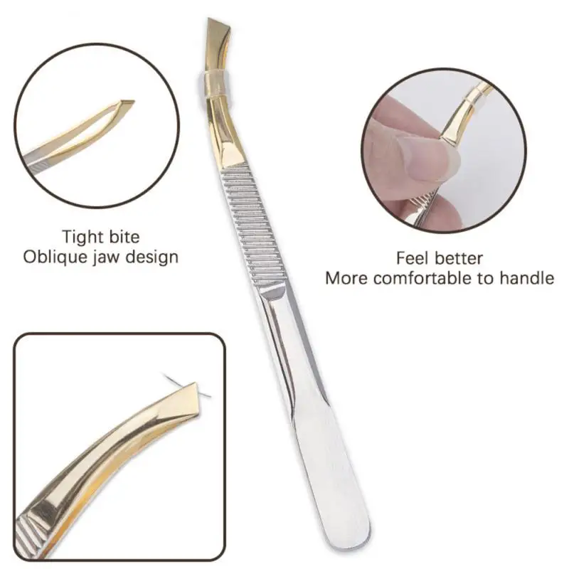 Eyebrow Trimming Clip Eyebrow Pliers Tool Eyebrow Clip Stainless Steel Clip Eyelash Double Eyelid Tweezers Slant Makeup Tool 6