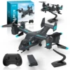 Brushless Remote Control Helicopter Drone With Camera RC Fighter Plane UAV 2 IN 1 Land Air Dual Mode Aircraft Children's Toys 5