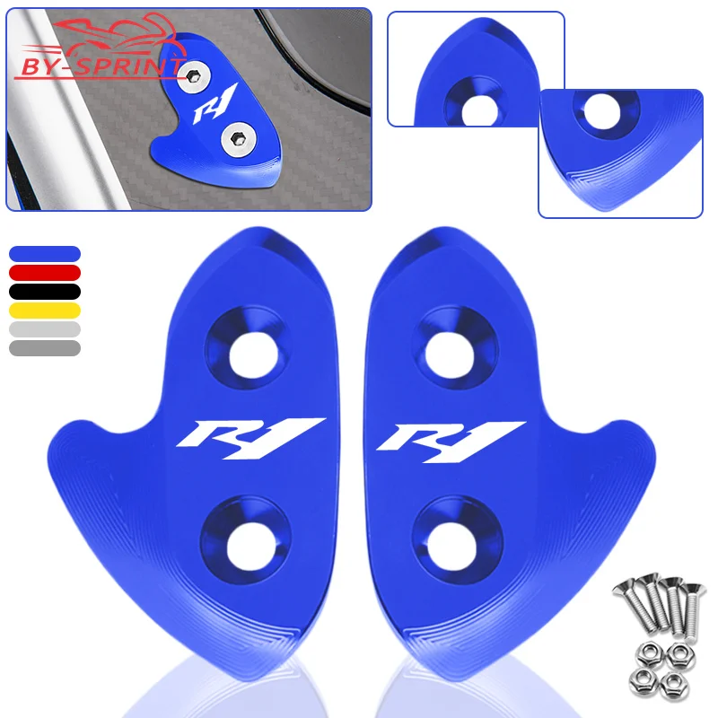 

NEW Accessories For YZF-R1 R1 2015 2016 2017 Motorcycle CNC Windscreen Mirror Cap Driven Eliminators Mirror Hole Cover r1