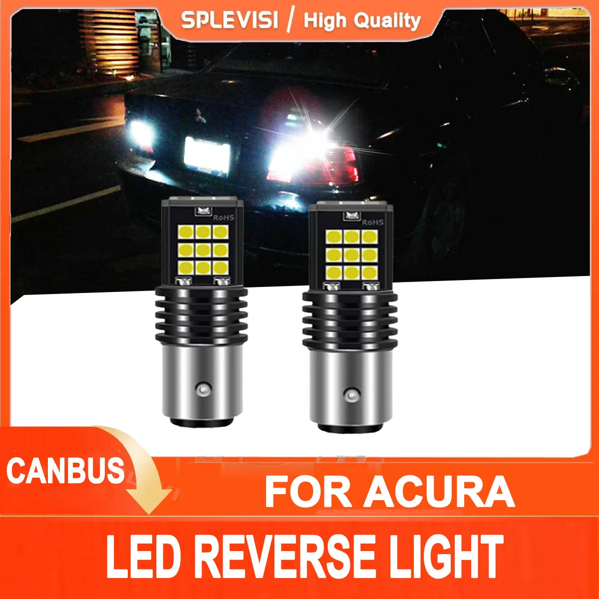 

2x 1157 6000K White LED Back Up Reverse Lights Replace Set For Acura CL 1997-1999
