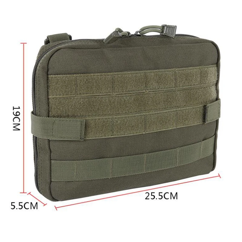 Outdoor Molle Admin Pouch 1000D Tough Nylon EDC Utility Pouches Tools Bag EMT Utility Map Pocket for Hunting CS 6