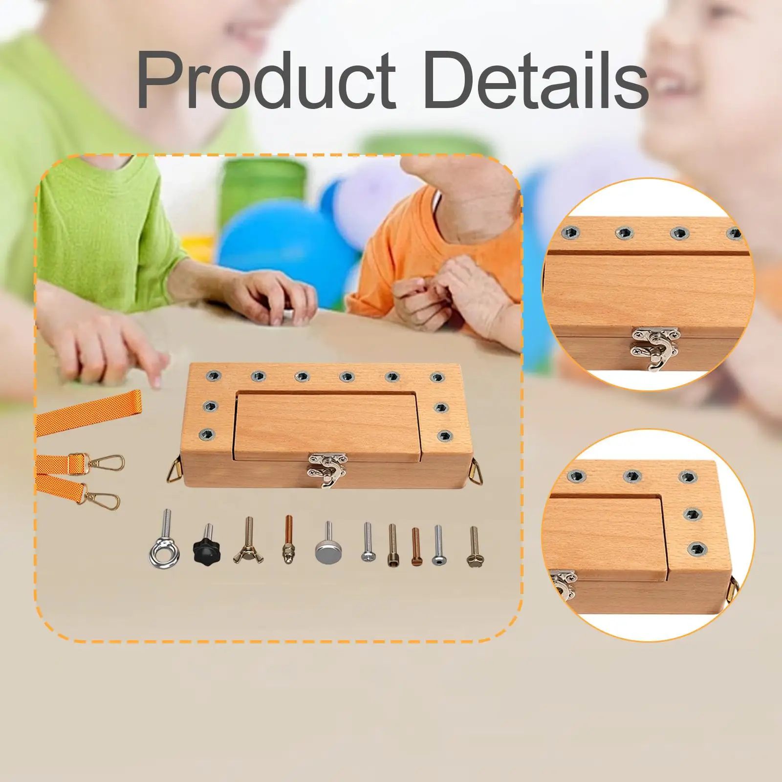 15피스 스크류드라이버 보드 세트 너트 볼트  학습 소근육 발달 활동판 (2, 3, 4, 5세용) 크리스마스 선물