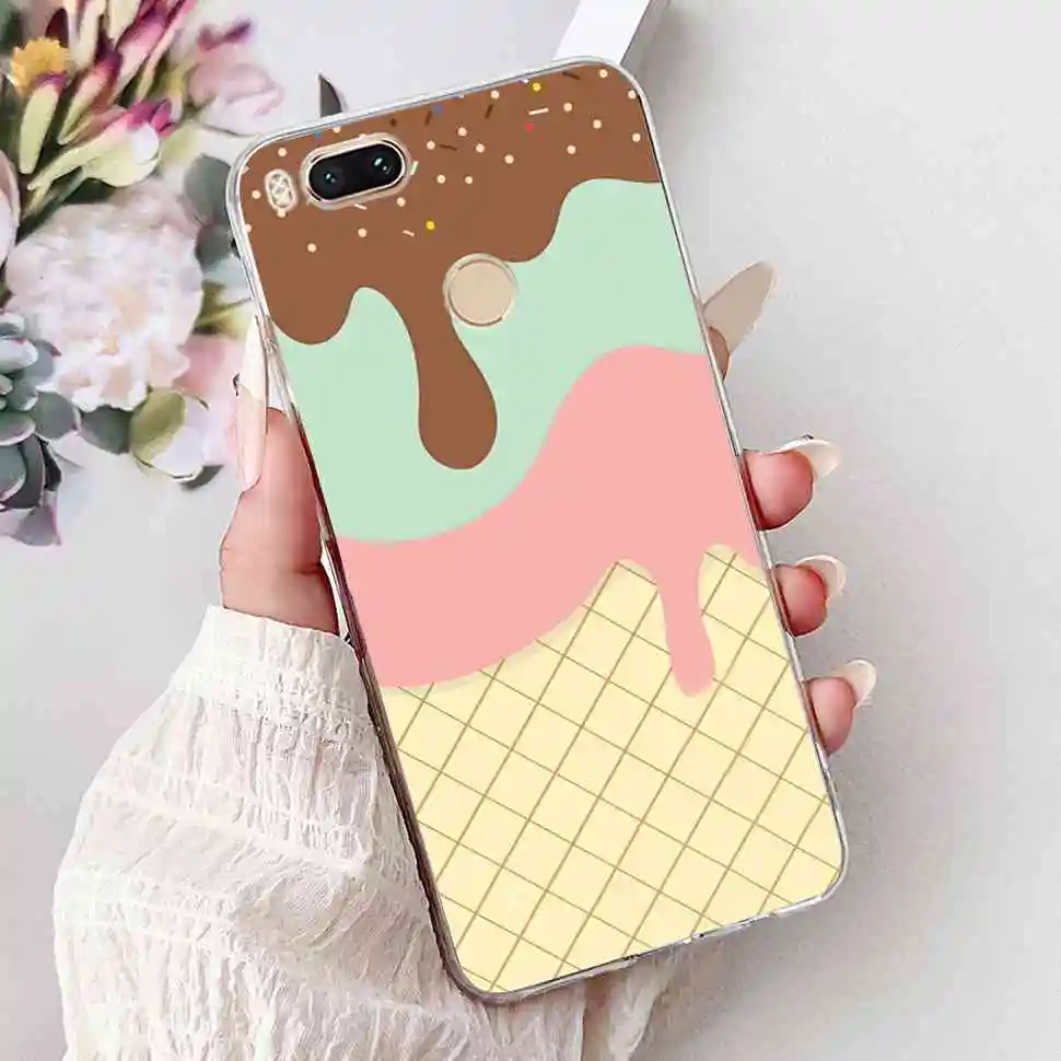 Love Pop Print TPU Soft Silicone Phone Case with Floral Design