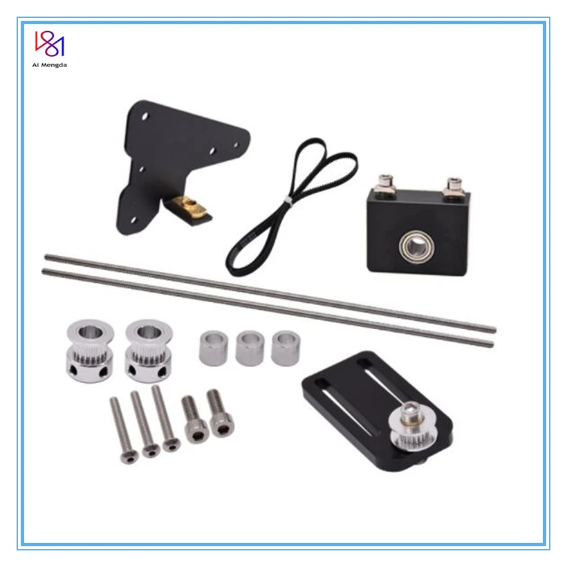 Aluminium Dual Z Axis Upgrade Kit Lead Screw Single Step Motor Pulley Fit for Ender3/ CR-10 3D Printer Accessories new 42 step motor 17hs3401s two phase four wire 34 height 3d printer driving motor writer motor