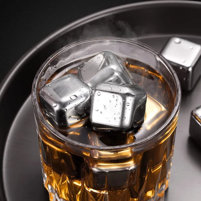 Ice Cubes Whiskey Stones Reusable Stainless Steel Whiskey Wine