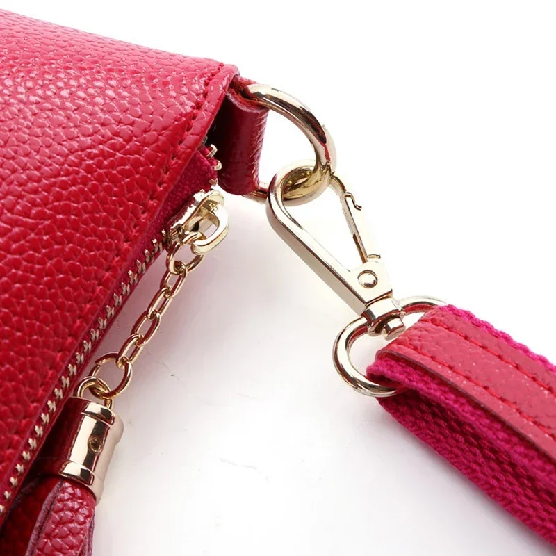 Women Crossbody Bags Genuine Leather Small Shoulder Handbag Female Purse Wallet Solid Messenger Bags Mobile Phone Bag
