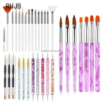 New 2025 Multiple nail art nail brush Design Tip Drawing Carving Dotting Nail Pen Builder Flat Liner Acrylic Gel Polish Manicure 1