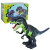 [Funny] Jurassic world Electric Dinosaur flash and sound T-rex Talking Toy Walk Talk Interactive Toy moving dinosaur model doll 1
