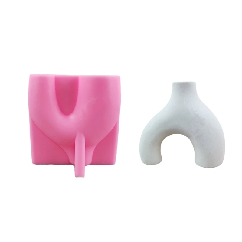 

E0BF Эпоксидная арочная форма Сочный цветочный горшок Силиконовая форма Зеркальная форма для хранения смолы