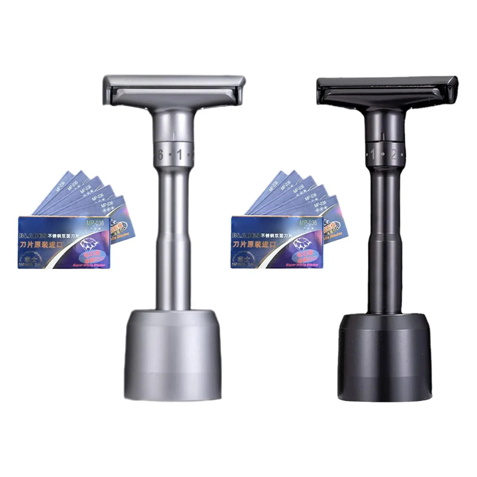 

Adjustable Double Edge Safety Razor 1 to 6 Shaving Levels Classic Smooth Close Clean Shave Wet Shaving Shaver for Barber Shop