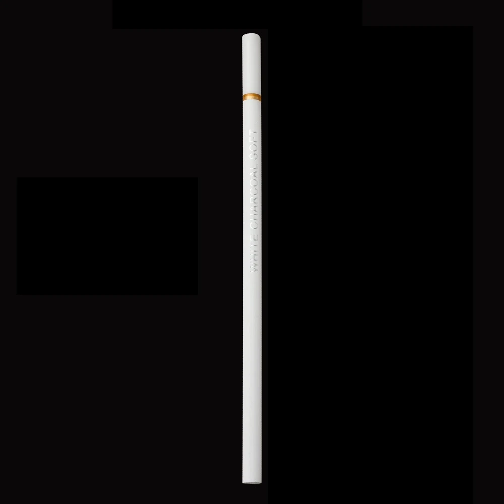 Set Di 3 Matite Bianche A Carboncino Professionali – Matita Media 4mm Per Schizzi, Lumeggiature E Disegno Su Carta Scura