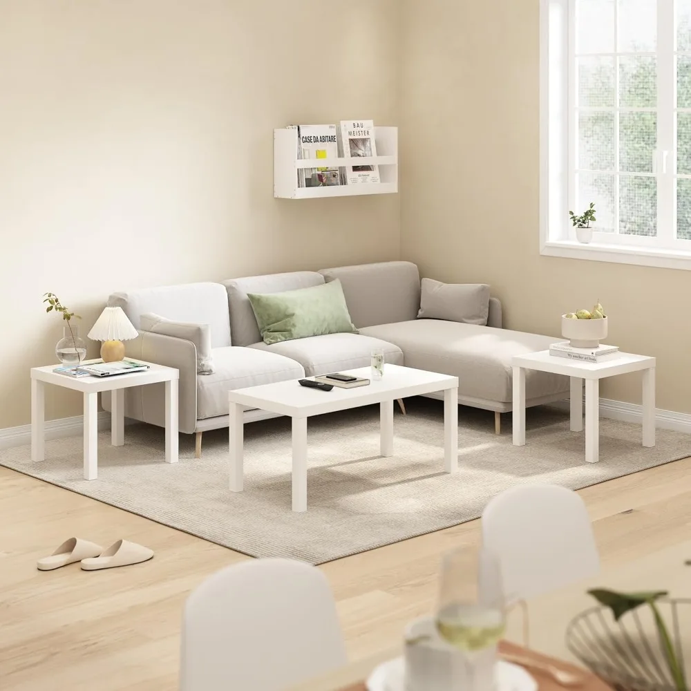 Homey Square Parsons Side End Table Set of 2