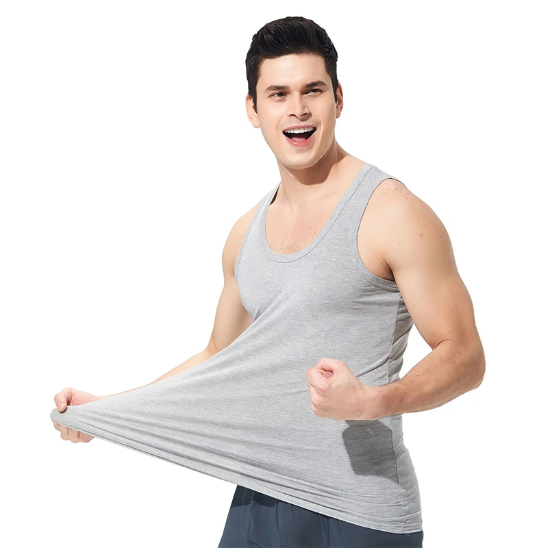 Large Size Cotton Mens Underwear Sleeveless Tank Top Muscle Vest Undershirt Gym Fitness T-shirt Bodybuilding Workout Men Singlet