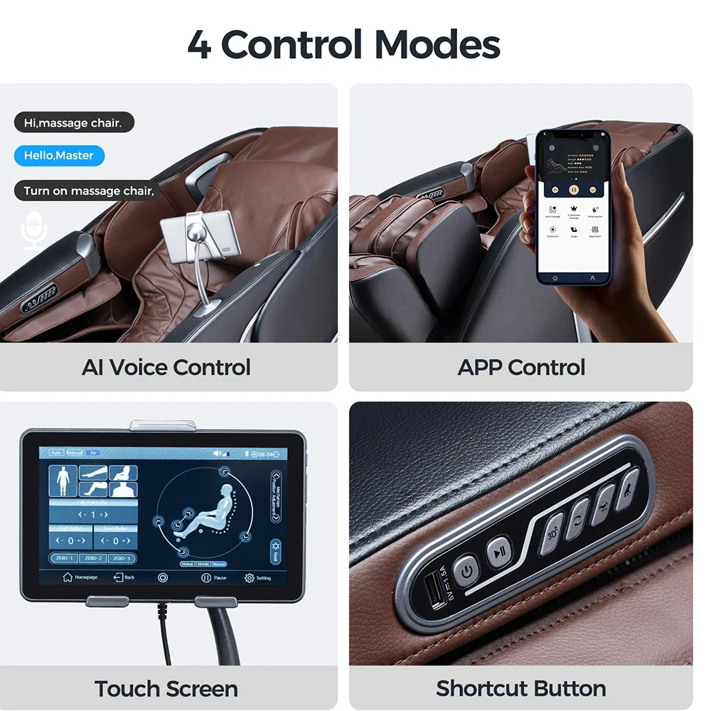 2 Year Warranty USA Local Delivery  4D Airbag Zero Gravity full body Massage Chair Home 3D Foot Roller Shiatsu Office Chair 4
