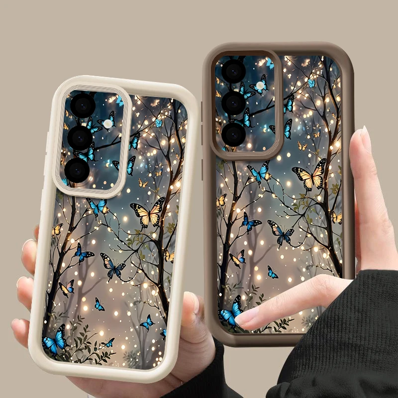 Luminous Butterfly Print Soft Phone Case