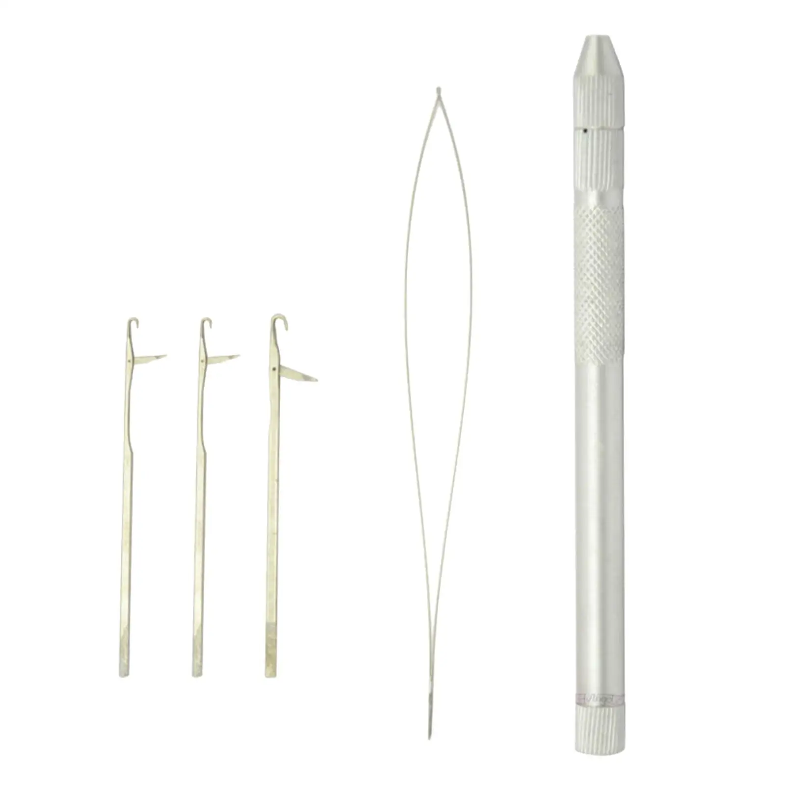 

2X Durable 2-in-1 Hook Knitting Pulling Loop for Micro Beads DIY Tools