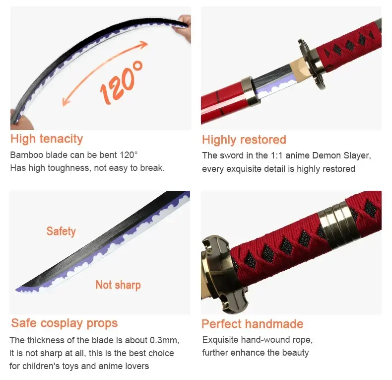 80cm Anime Sword Roronoa Zoro Katana Cosplay Weapons Props 3pc Toy Sword Set  Shusui Lchimonji  Sandai Kitetsu 6