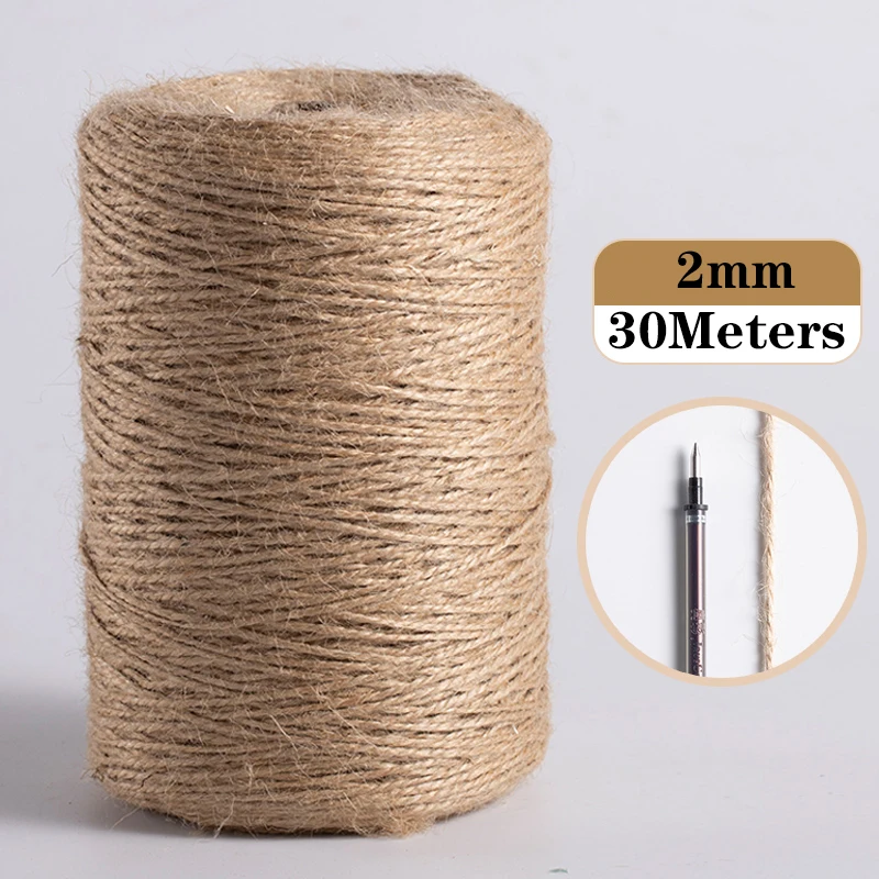 200m Ficelle de jute, Ficelle de jardin, Corde de jute naturel, Ficelle  d'artisanat d'art, Pour le jardinage, Décoration intérieure, Emballage  cadeau, Arts créatifs TW