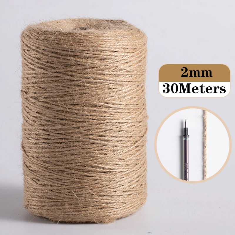 Macrame Cord 2mm Cotton Cord Jute Twine String Natural Rope Craft String  for DIY Knitting Plant Hangers Christmas Wedding Décor - AliExpress