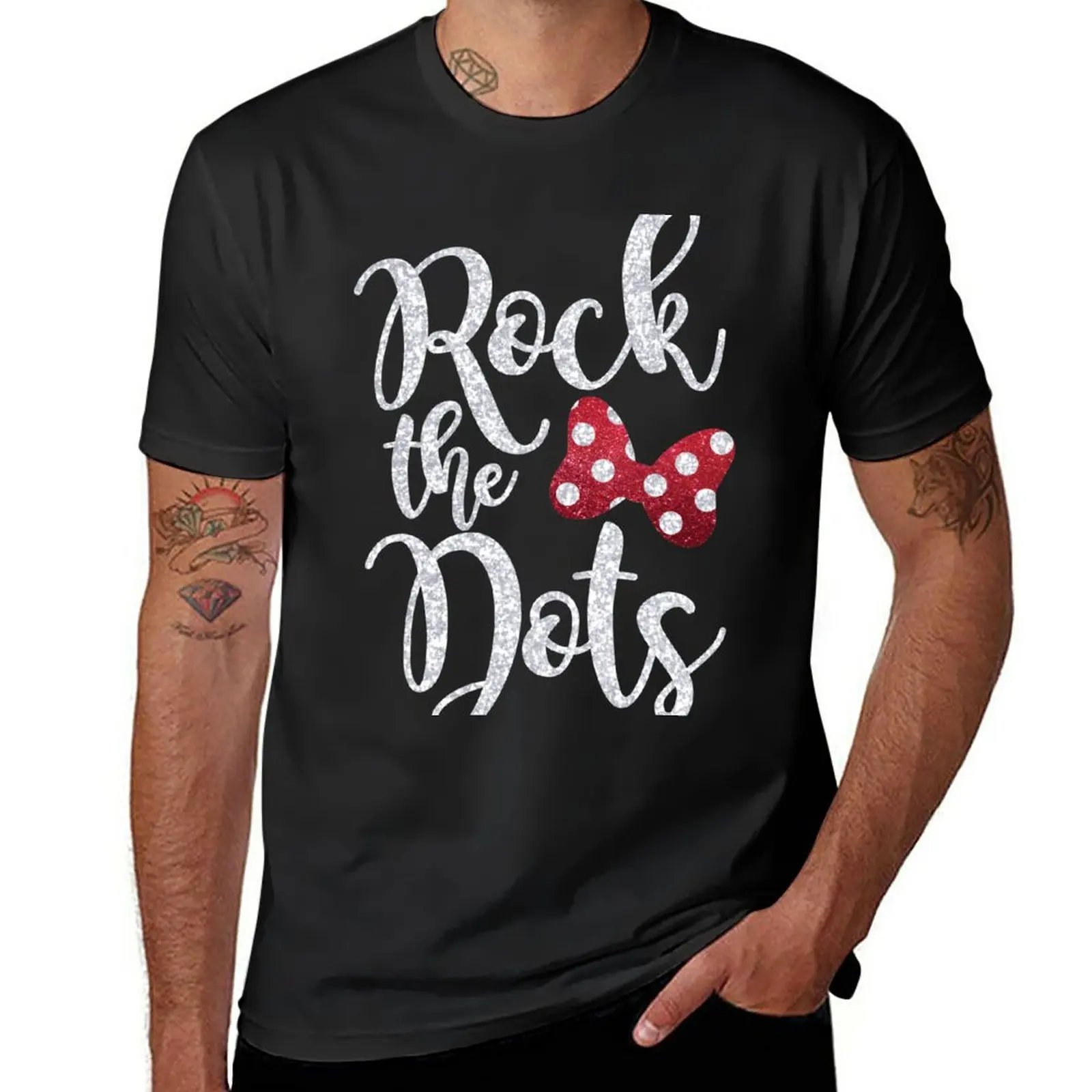 

Rock the Dots T-Shirt heavyweights korean fashion Short sleeve tee men t shirt