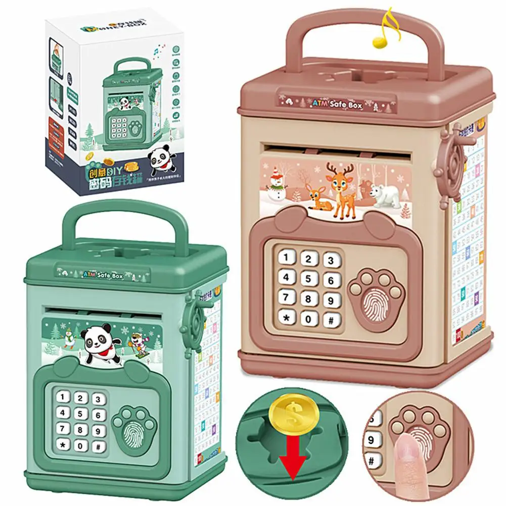 Children Money Boxes Music Coins Cash Saving Safe Box Mini Atm Machine Creative Toy Alcanc&iacute;As Para Ahorrar Money Box For Kids