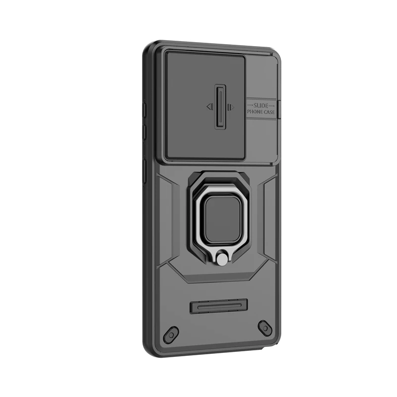 Enhanced Lens Sliding Window Shockproof Phone Holder with Magnetic Protector Cover